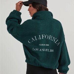 California Teddy Fleece Half Zip Jacket
